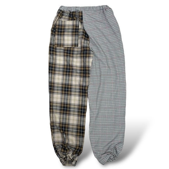 Mens ASOS Collusion Tartan Plaid Mixed Print Oversized Jogger PJ Lounge Pants - Picture 5 of 9